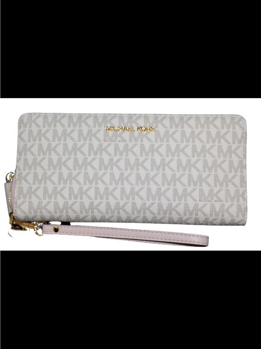 Michael Kors Daria Set Large Satchel and Continental Wallet Pink Blush Gold Trim